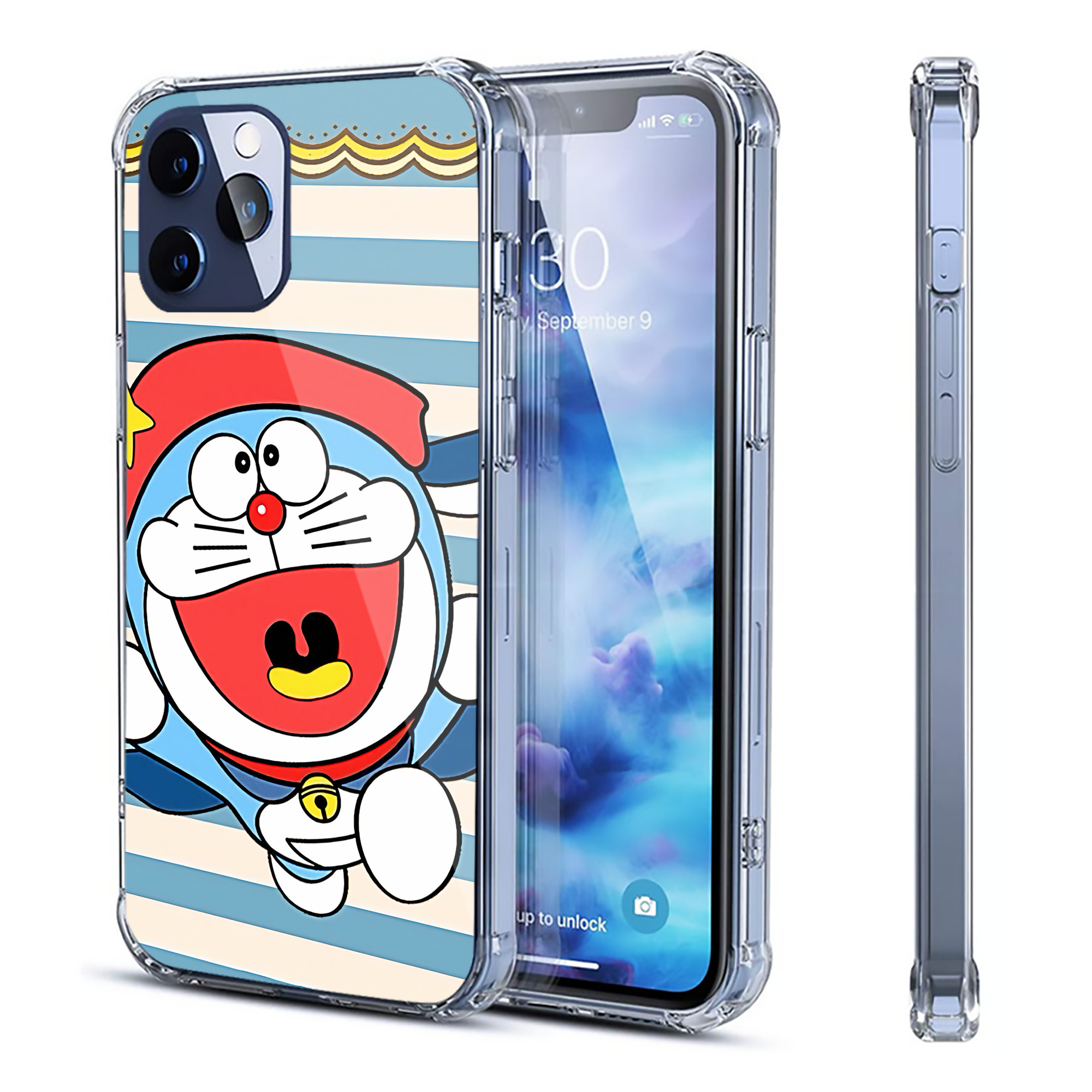 （画像用） ドラえもん Doraemon 【iPhone 12シリーズ対応】透明スマホケース（クリアソフトケース）